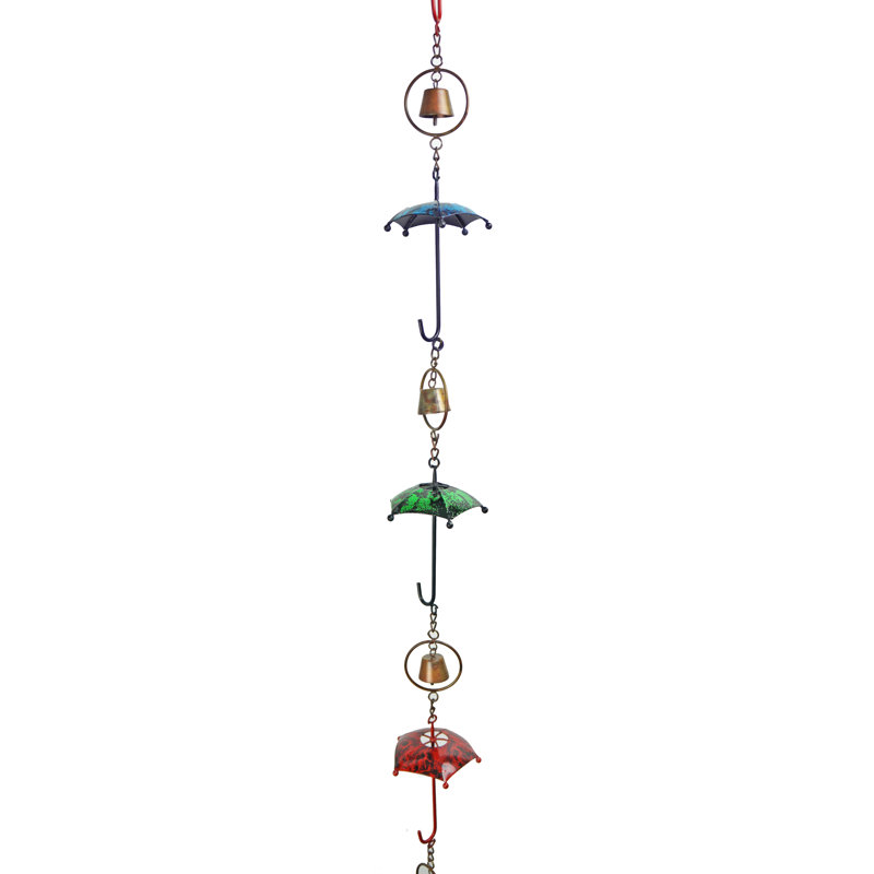 Chaîne de pluie parasol Lupo, Vert / Rouge