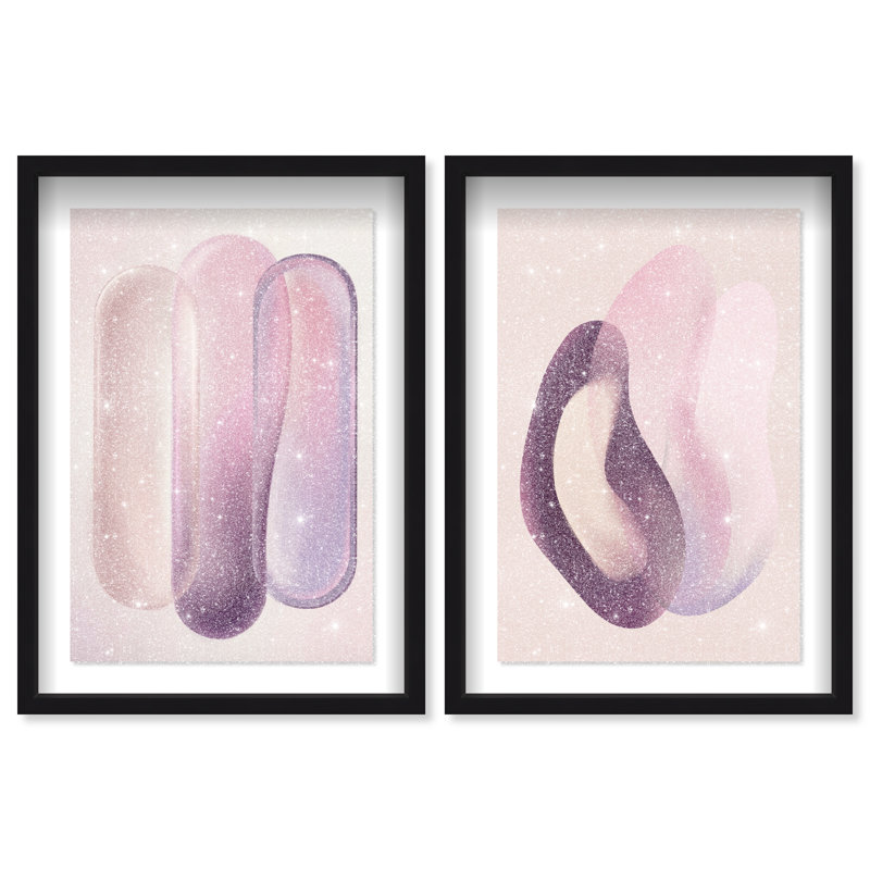 Berry Love Set Set by Oliver Gal, 75"H x 51"W, Black Shadowbox