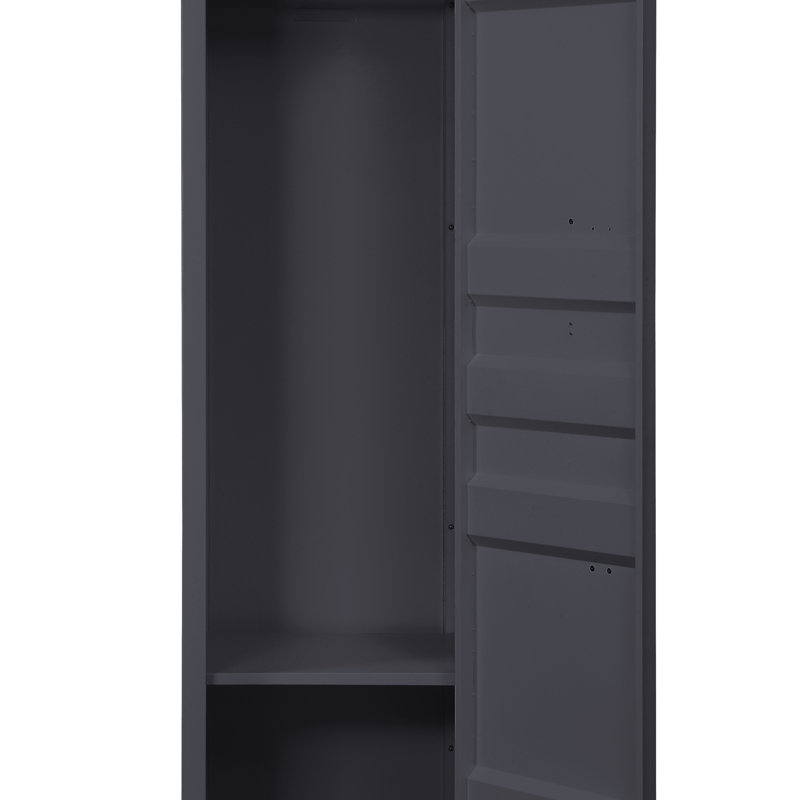 Garde-robe 1 porte avec serrure de contenant, Métal industriel