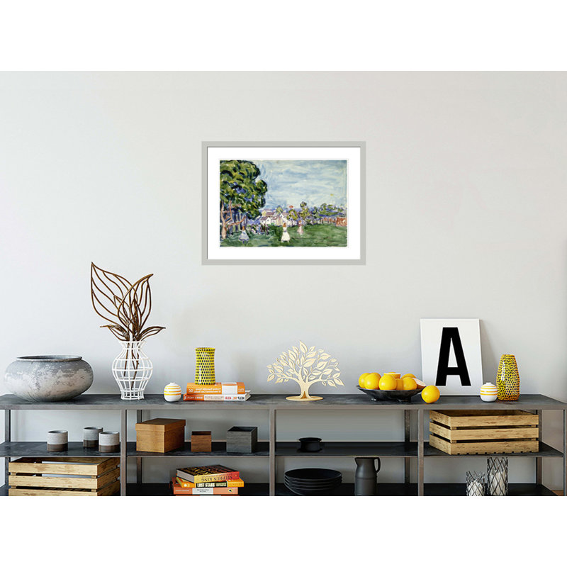 « Summer Day New England » de Maurice Brazil Prendergast – Reproduction giclée encadrée, 22.23" H x 29.5" W