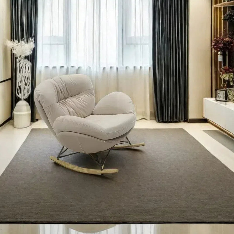 Chaise berçante de loisirs pour la maison, Gris chaleureux