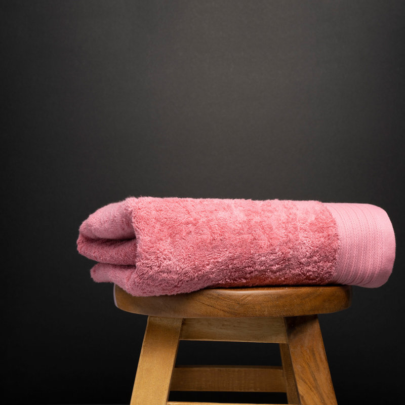 Lorena Midweight Bath Sheet, Pink Rose