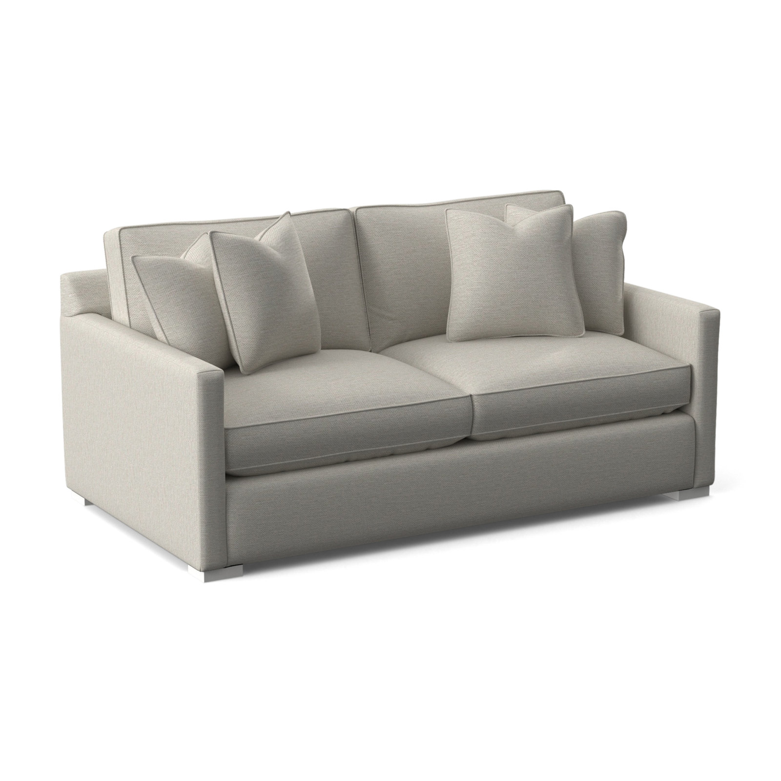 Bel-Air 79'' Upholstered Sofa, White Performance Fabric; 0851-94, Frost White