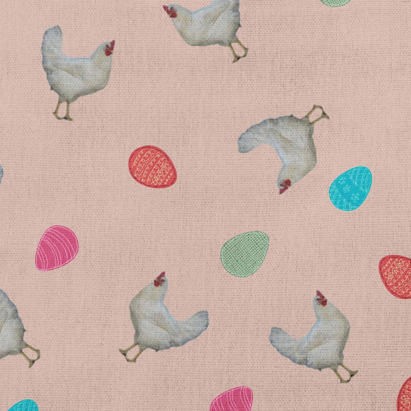 Housse et insert pour coussin décoratif décoratif Chickens and Eggs, Rouge délavé