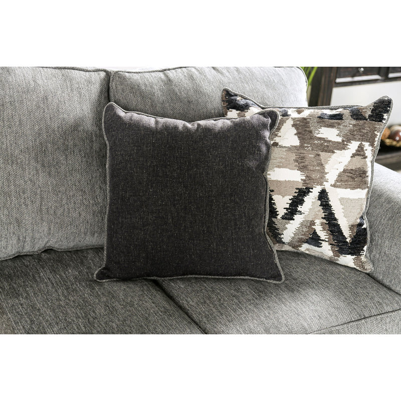 91.4" W Transitional Sofa, Graphite