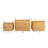 Averley Square Rattan Baskets with Handles, Natural, Set of 3