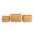 Square Rattan Baskets with Handles