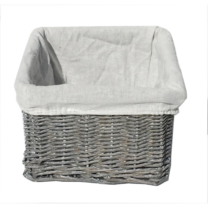 House Of Hampton Wicker Decorative Basket, Grey