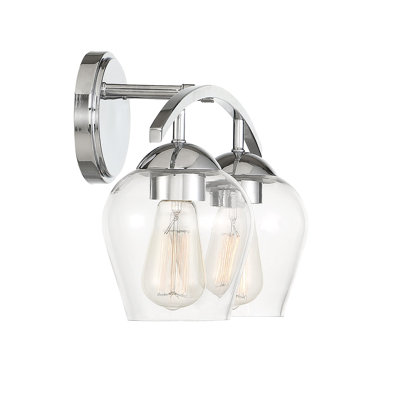 Schoenfeld 2-Light Dimmable Vanity Light in Chrome