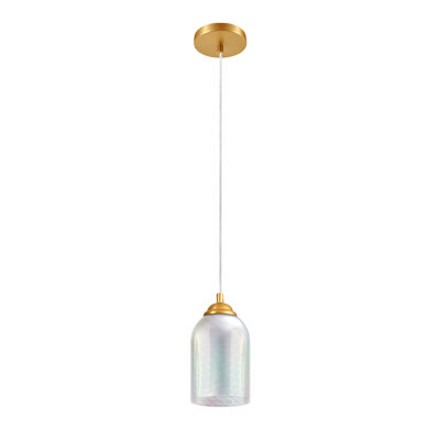 Mini-luminaire suspendu en verre à 1 lumière Earnstine