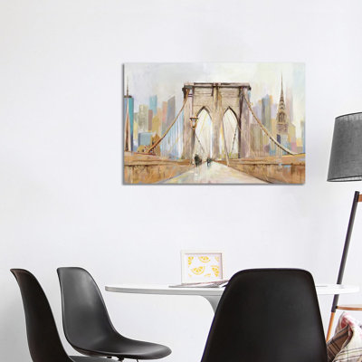 "Brooklyn Bridge promenade" par Allison Pearce, reproduction d’art