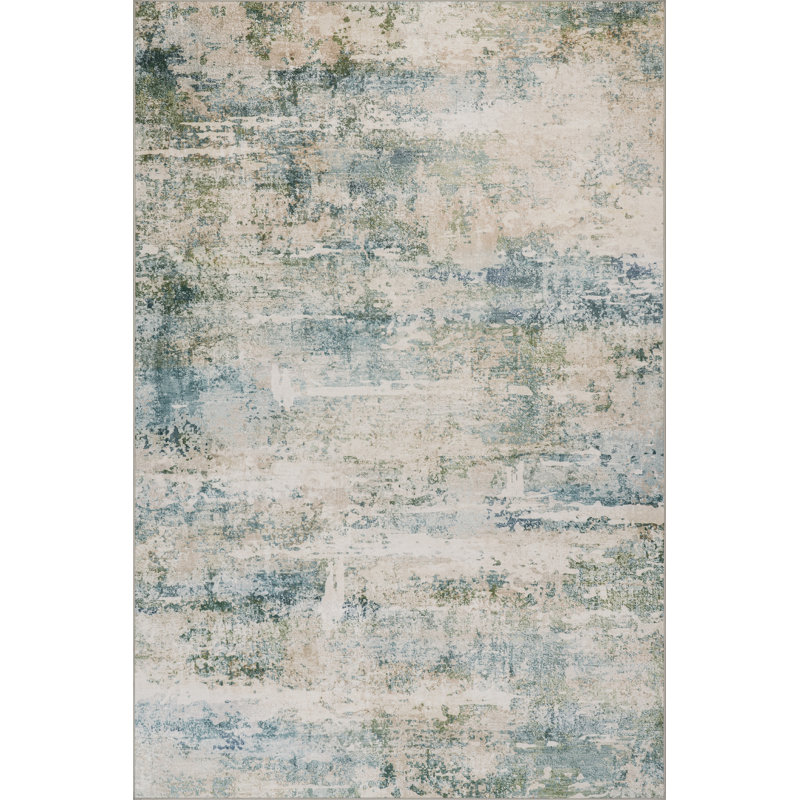 Blaire Mineral Machine Washable Rug, Rectangle 7'6" x 9'6", Mineral