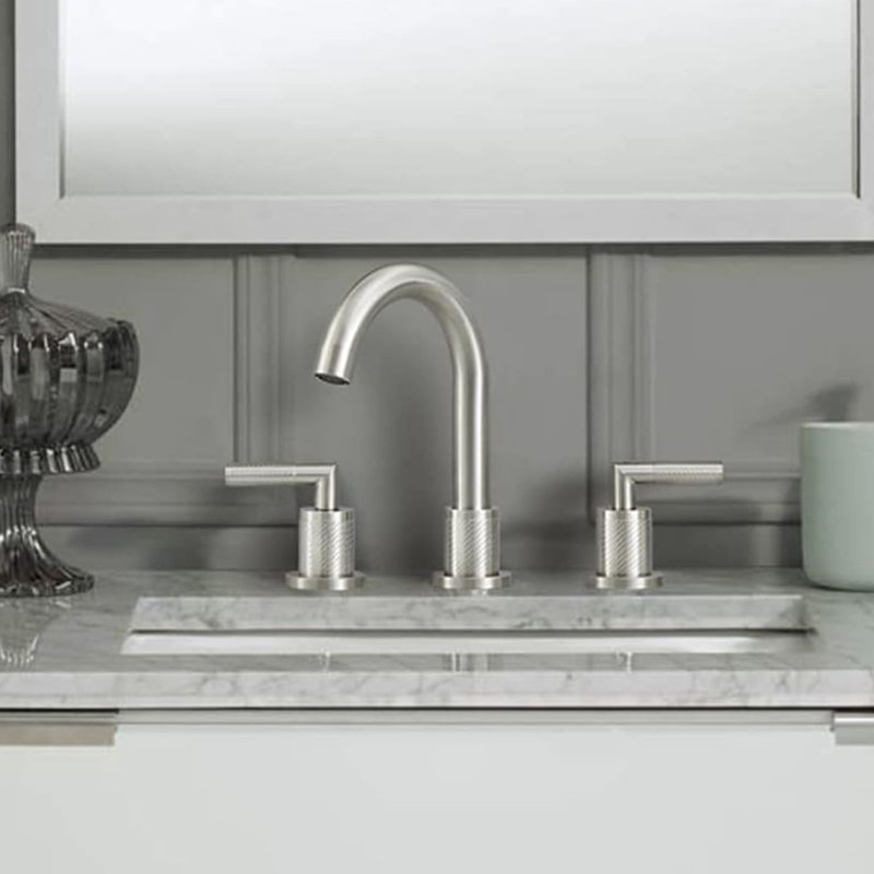2-handle Bathroom Faucet with Drain Assembly, Brushed Nickel