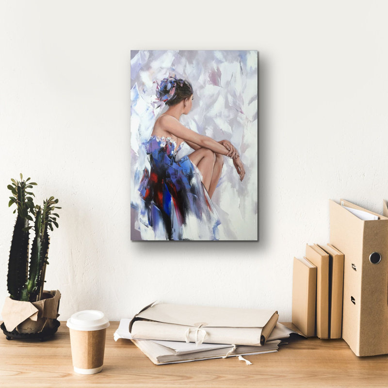 «Be derrière le miroir 2» par Alexander Gunin, art mural sur toile, H 18 po x l 12 po x P 0,75 po