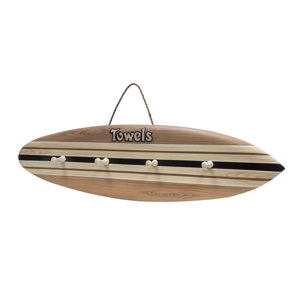 Surfboard Wall Mount Towel Rack