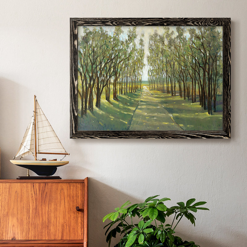"Forest Path", peinture sur toile encadrée, Noir, H 22 po x l 32 po x P 1,5 po