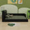 Lit plateforme tapissier avec 2 lampes de lecture