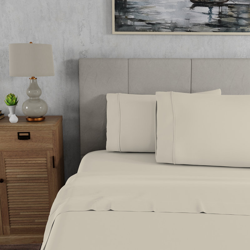 Twin Ivory Cotton Percale Toddler Sheet Set