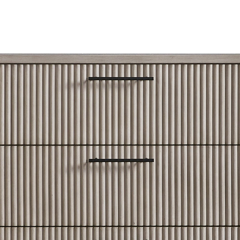Commode 4 tiroirs à conception contemporaine, Taupe