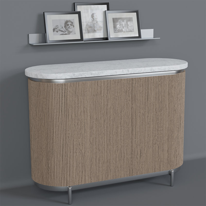 Tambour à perles doubles 1/4 po (l 12 po x L 96 po), Chêne blanc naturel