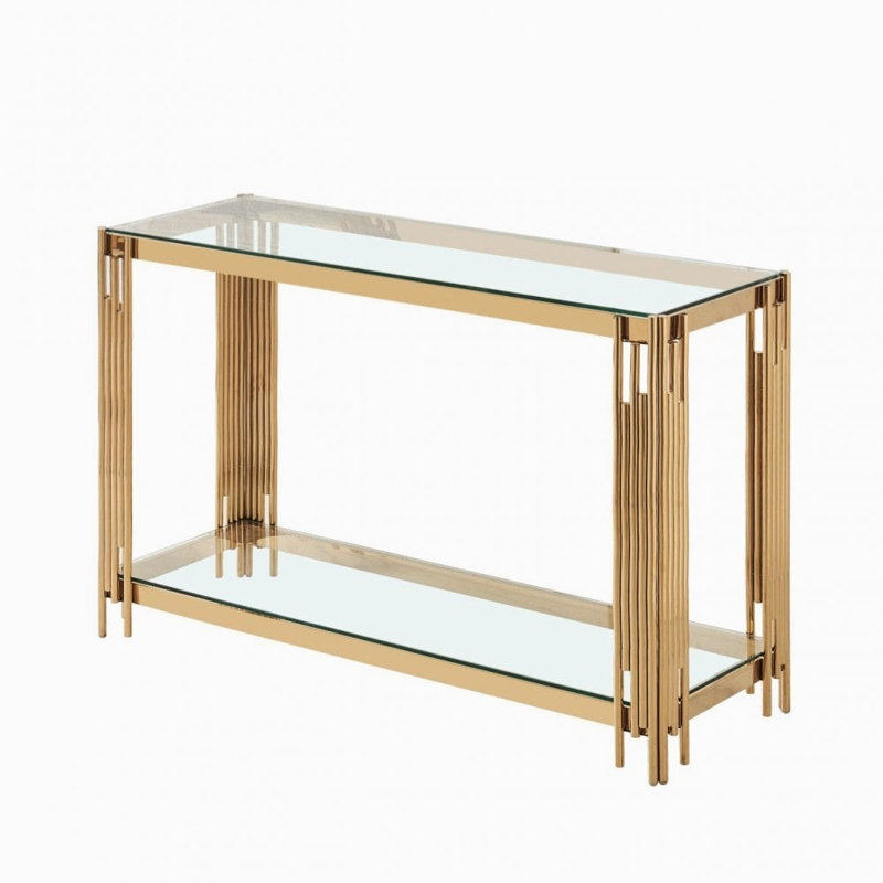Table de bout à plateau en verre