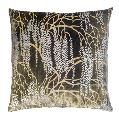 Metallic Square Velvet Pillow Cover & Insert