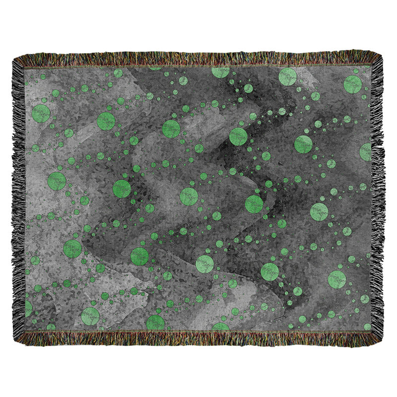 Couverture tissée Katelyn Elizabeth, l 37 po x L 52 po, Vert / Noir