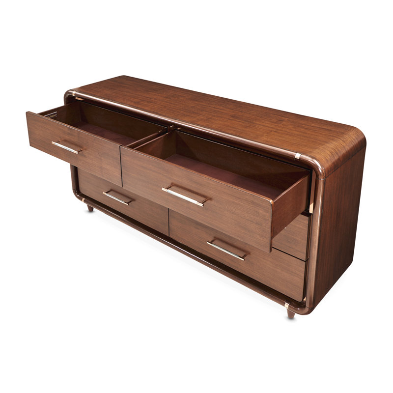 Commode Mason Park avec miroir - terre d'ombre