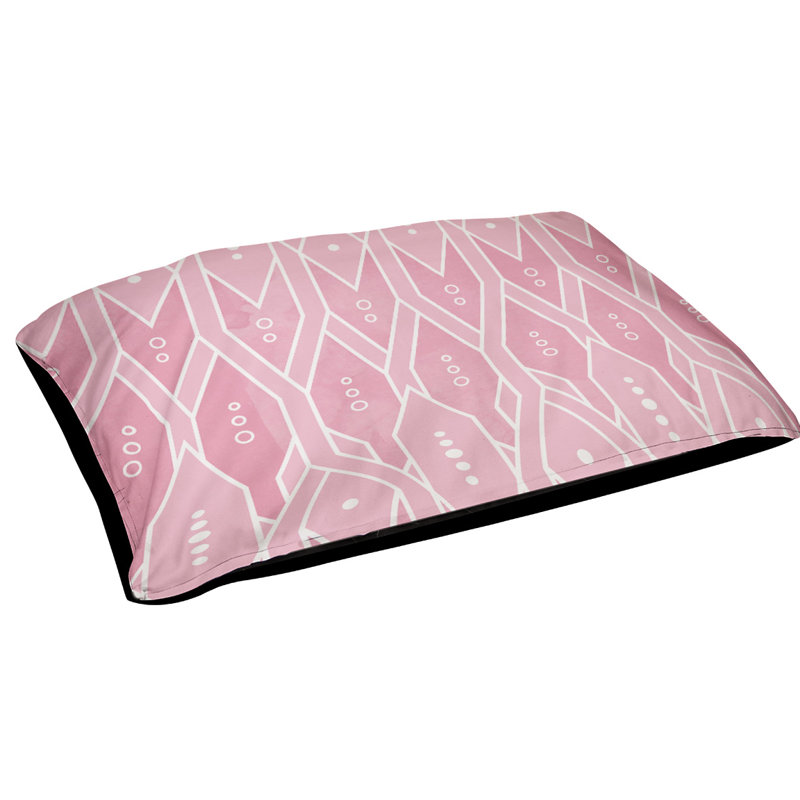 Coussin décoratif trellis, Petit (L 18 po x l 28 po), Rose, Utilisation intérieure seulement