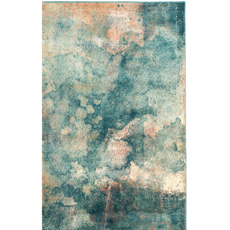 Thursa Vintage Performance Abstract Rug, Runner 2'2" x 8'