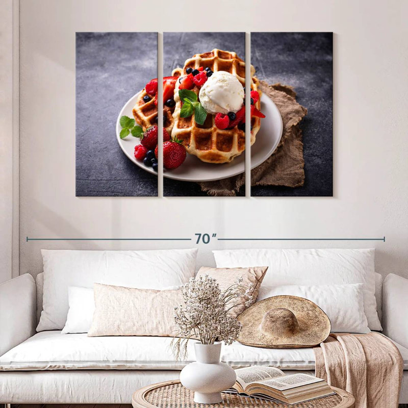 Yarlin Berry Belgian Waffles, 32" H x 50" W