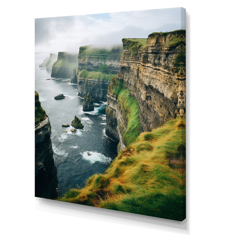 Impression sur toile paysage irlandais, Falaises de Moher, reproduction côtière - Falaises de Moher I, Toile tendue