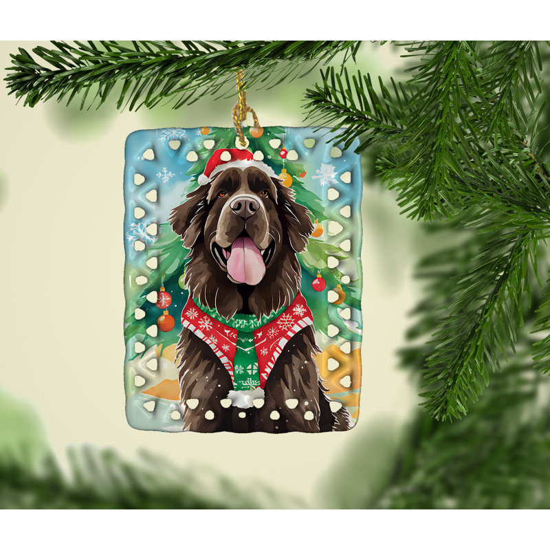 Ornement en porcelaine de Noël Terre-Neuve, Terre-Neuve 3533