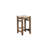 Aston 15" Wide Rustic Industrial Solid Wood Faux Concrete Square Stool With Rush Seat-1820222286