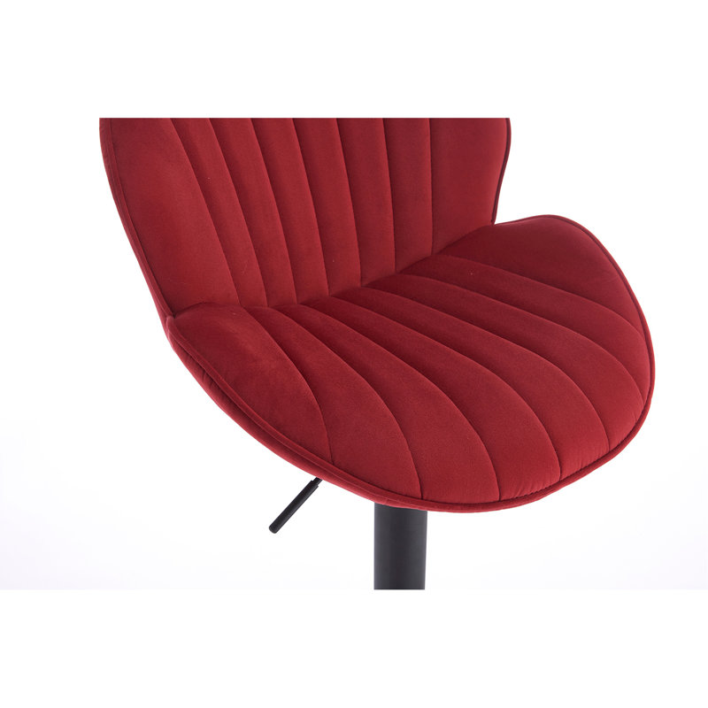 Ensemble de 2 tabourets de bar réglables avec dossier et repose-pieds, chaises de bar à hauteur de comptoir pour la cuisine, pub -RED
