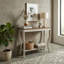 Console en bois massif avec tablette Locke 35,4-472923389