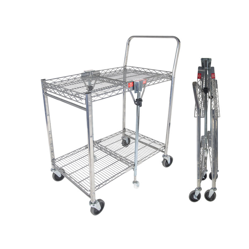 Utility Cart with Wheels, 46.2" H x 22" W x 46.2" D