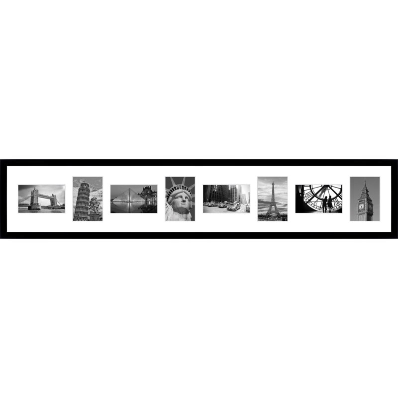 Lamisa Wood Picture Frame with Mat, Black