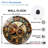 Vintage Decorative Wall Clock Flower Wheelbarrow Art - 12'' Modern Glass Wall Clock