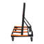 Chariot pliant portatif pour cloison sèche 2200 lb 2 freins + 2 roues en caoutchouc universelles de 6 po noir-rouge (modèle pliable)