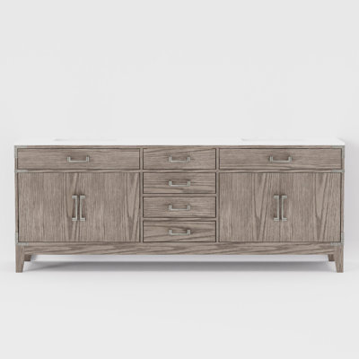 Plateau de meuble-lavabo double l 84 po x P 22 po Laurel