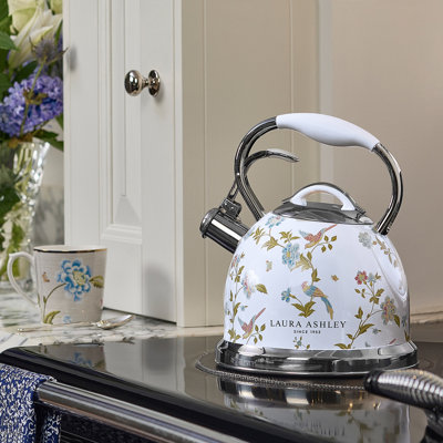 VQ Laura Ashley 10 Cup Stainless Steel Stovetop Tea Kettle