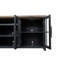 Meuble télé Brixham de 96 po de style ferme avec porte vitrée et rangement pour téléviseurs jusqu'à 100 po-94718885
