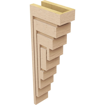 Landon Rough Cedar Woodgrain TimberThane Corbel, Primed Tan