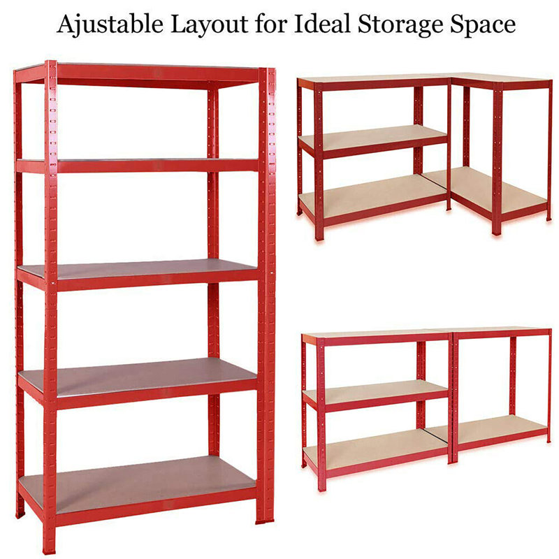 73cm W Steel Shelving Unit, Red