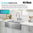 KRAUS Standart Pro Apron Front Farmhouse 16 Gauge Bowl Stainless Steel Kitchen Sink-98629472-98155437