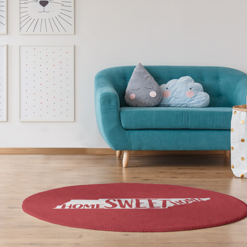 Chenille Indoor Rug, Round 5'