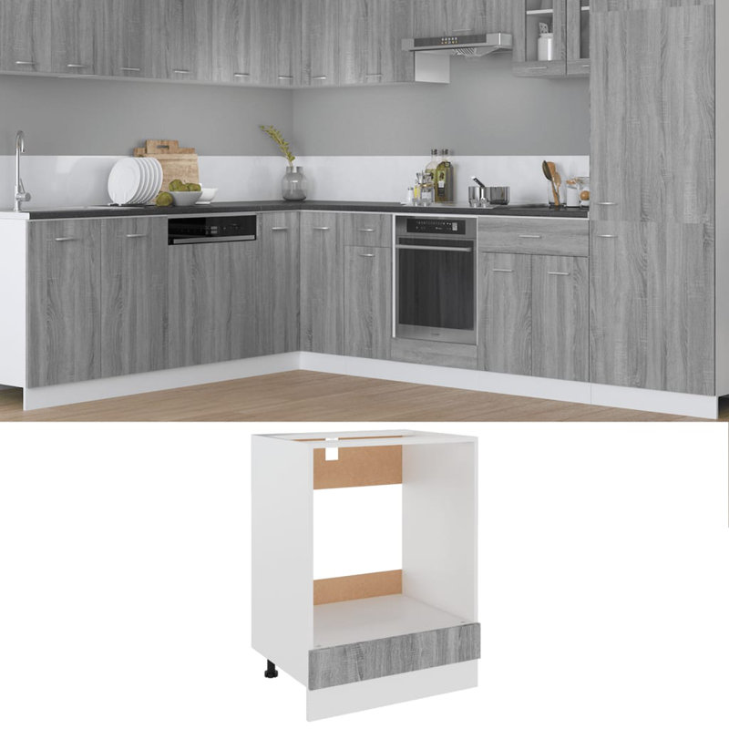 Kiryll Cabinet Riga 60x46x81.5 cm Engineered Wood, Gray Sonoma