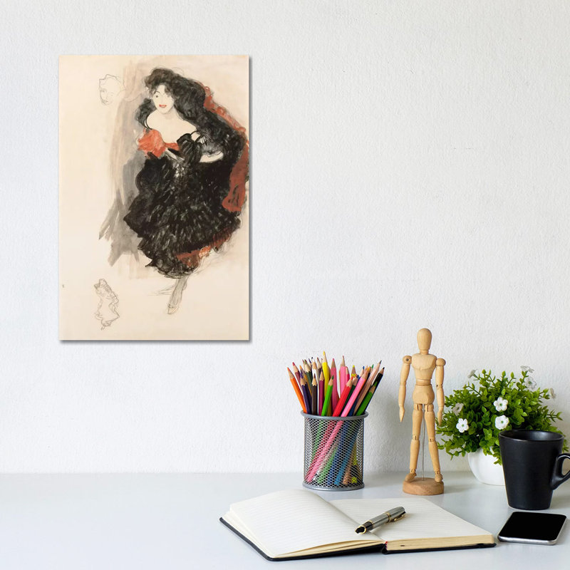 Study For Judith Ll by Gustav Klimt - Wrapped Canvas Print, 20.32 cm H x 30.48 cm W