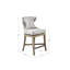 Tabouret de comptoir avec détails cloutés en bronze, pieds en bois massif, tabouret de siège pivotant, revêtement, siège, 300 lb-1618585428
